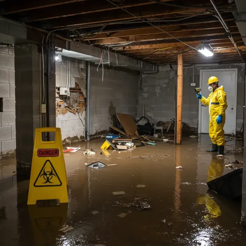 Flooded Basement Electrical Hazard in Exeter, PA Property