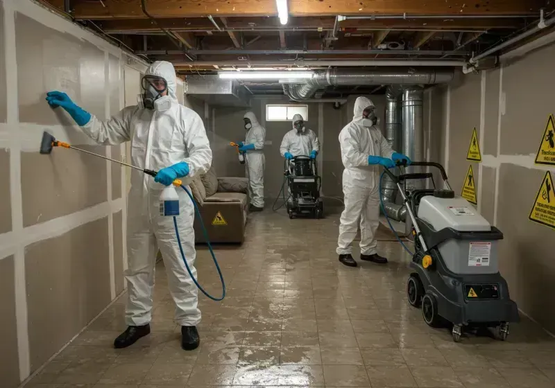 Basement Moisture Removal and Structural Drying process in Exeter, PA